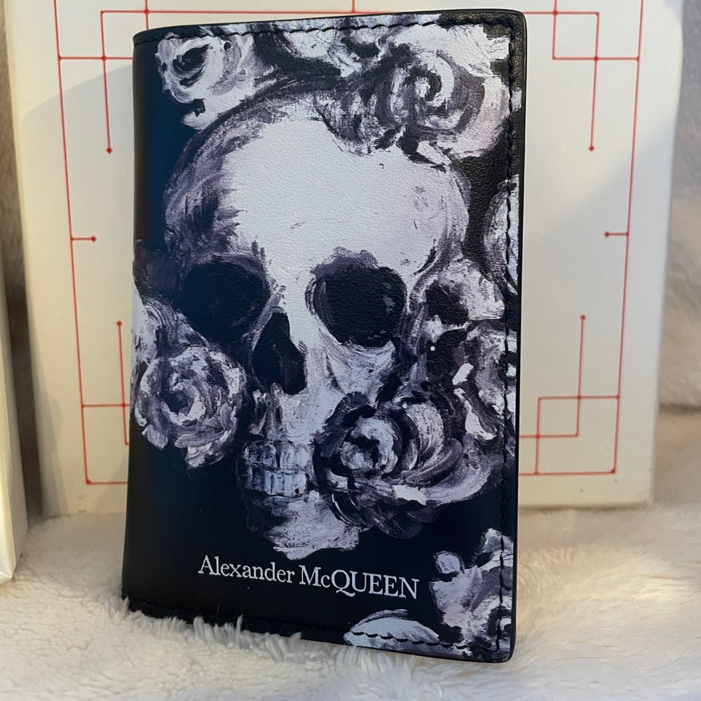 Alexander McQueen Skull & Rose pocket organizer